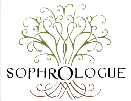 Logo d'entreprise arbre de vie stylisé avec l'inscription sophrologue